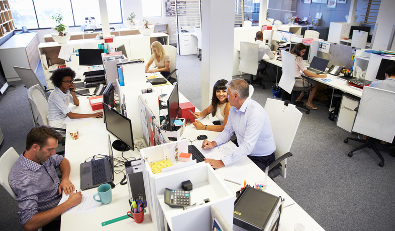עובדים במשרד (אילוסטרציה: By Dafna A.meron, shutterstock)