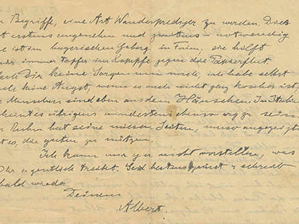 מכתב איינשטיין לאחותו (צילום: בית המכירות הפומביות קדם, ירושלים, חדשות)