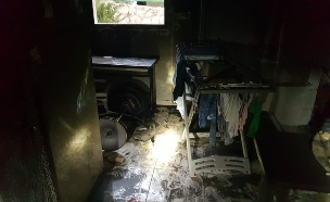 זירת השריפה הבוקר בבית שמש (צילום: כבאות והצלה מחוז ירושלים, חדשות)