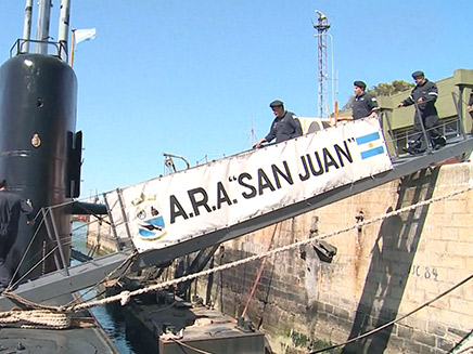 הצוללת הארגנטינית לפני שאבדה בים (צילום: חדשות)