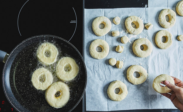 דונאטס קלים בלי שמרים - מעבירים למחבת