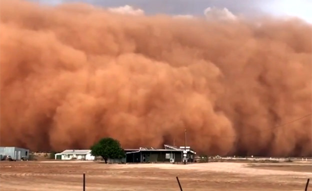 סופת אבק אימתנית באוסטרליה (צילום: כלי תקשורת באוסטרליה, חדשות)