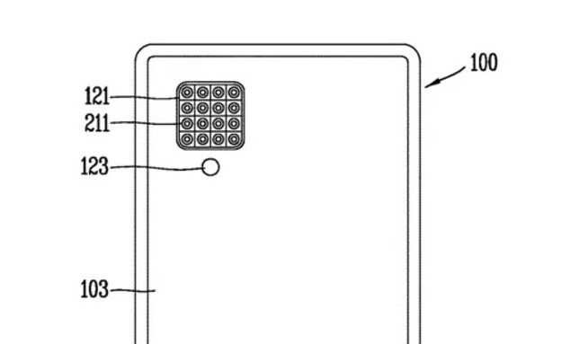 פטנט LG - סמארטפון ולו 16 מצלמות (צילום: מתוך בקשת הפטנט)