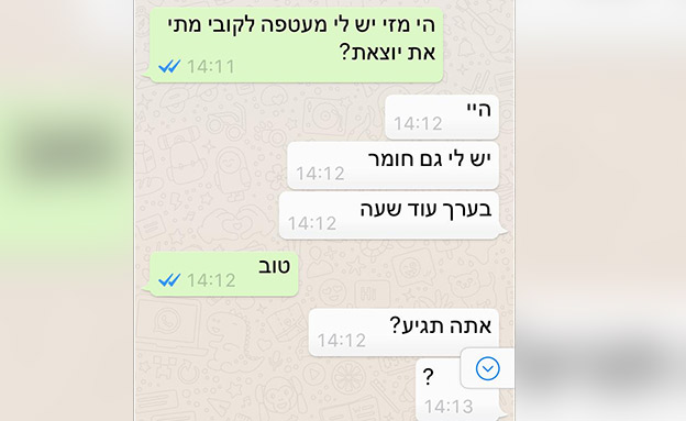 התכתבויות אחרונות של מזל הדדי (צילום: חדשות)