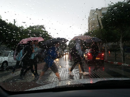 גשם (צילום: הדס לביא, חיפה, חדשות)