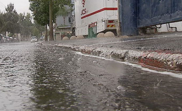 גשם בתל אביב (צילום: חדשות 2)