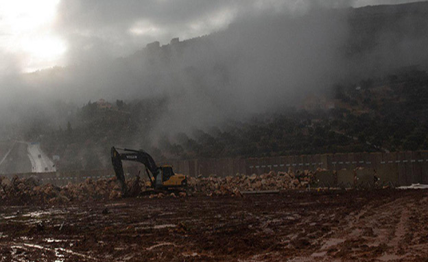 עבודות הנדסה על גבול לבנון (צילום: דובר צה"ל, חדשות)