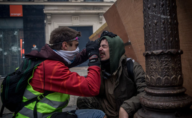 מהומות בפריז (צילום: GettyImages)