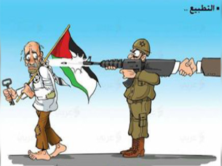 קריקטורות נגד נורמליזציה בין מדינות ערב וישראל (צילום: חדשות)