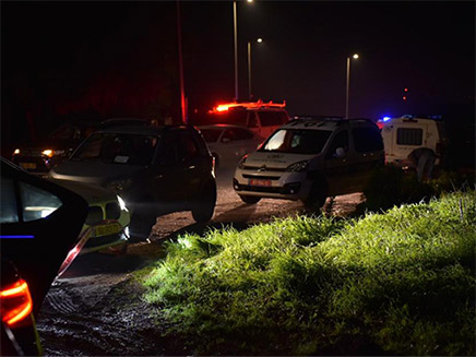 זירת הירי בצומת מגידו (צילום: דוברות המשטרה, חדשות)