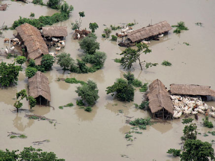 שיטפונות בדרום הודו (צילום: רויטרס, חדשות)