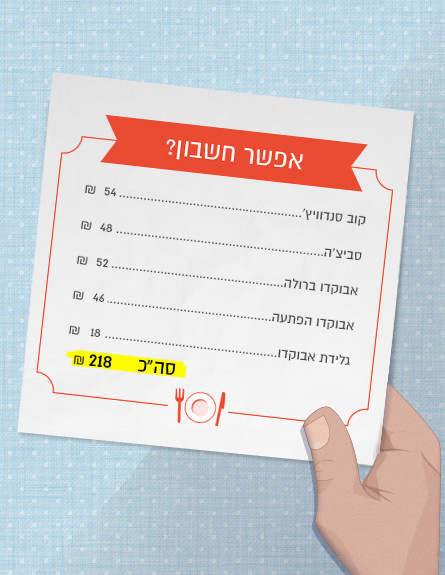 אבוקדה - חשבון ארוחה ראשונה (צילום: סטודיו מאקו)