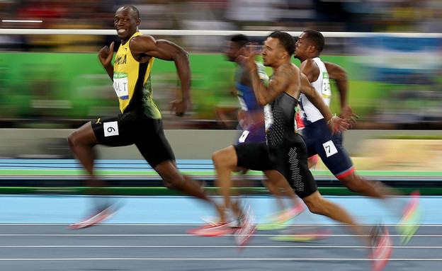 יוסיין בולט בחצי גמר 100 מטר לגברים באולימפיאדת ריו 2016 (צילום: Cameron Spencer, Getty Images)