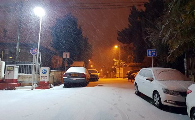 שלג בירושלים (צילום: תום שחר, חדשות)