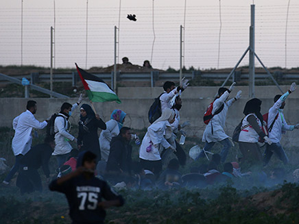 ההפגנות בגבול רצועת עזה, היום (צילום: רויטרס, חדשות)
