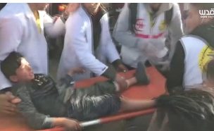 נער פלסטיני שנפצע במהומות ברצועה (צילום: חדשות)