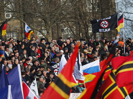 הפגנה של הימין הקיצוני בגרמניה (צילום: רויטרס, חדשות)
