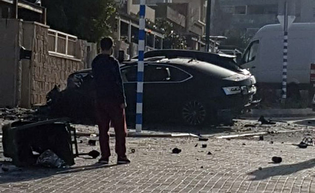 פיצוץ רכב באשקלון (צילום: אדי ישראל‎, חדשות)