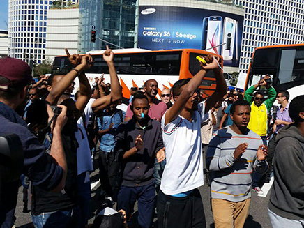 הפגנה, אתיופים (צילום: עזרי עמרם, חדשות)