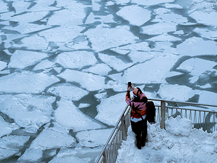 נהר שיקגו קפא