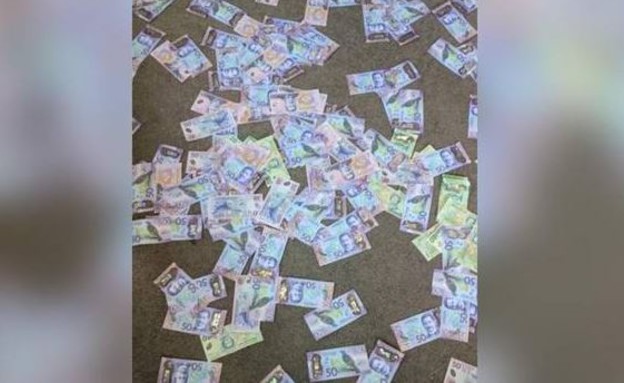 כסף על הרצפה (צילום: Reddit, צילום מסך)