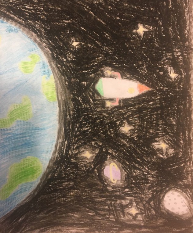 ילדים מציירים לירח