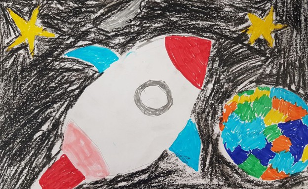 ילדים מציירים לירח (צילום: spaceIL)