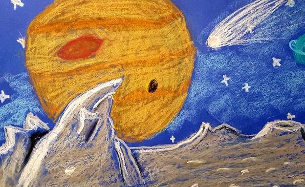 ילדים מציירים לירח (צילום: spaceIL)