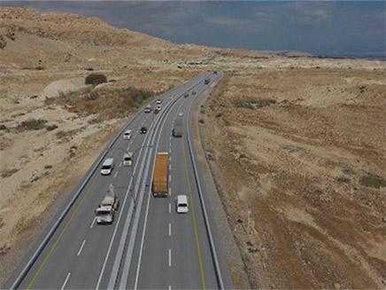 הדמיה של כביש 90 המורחב (צילום: משרד התחבורה, חדשות)