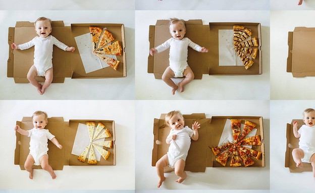 תינוק פיצה (צילום:  Photo by Flash90)