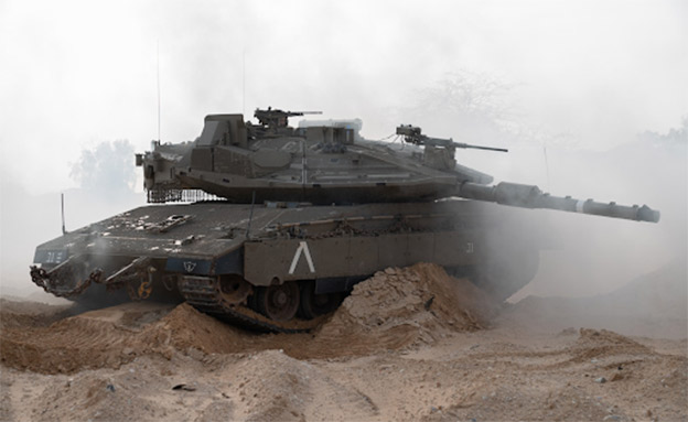 טנק שריון בתרגיל השבוע (צילום: דובר צה