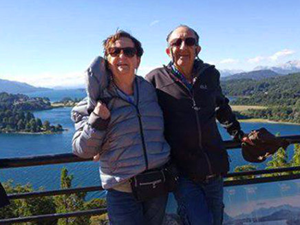 ההרוגה דינה פורת ובן זוגה שנפצע בשיט בצ'ילה (צילום: פייסבוק, חדשות)