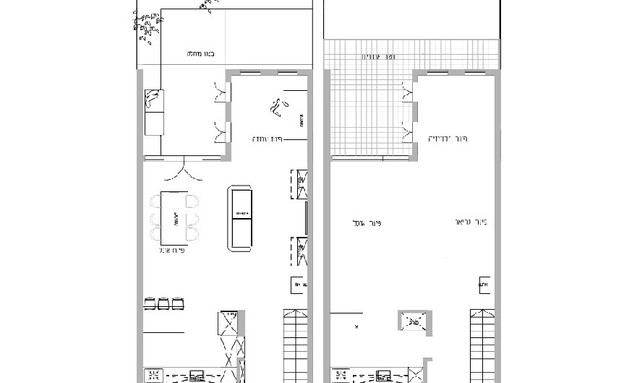 בית בשרון, ג, עיצוב נילי רונקין, תוכנית קומת קרקע (שרטוט: נילי רונקין)