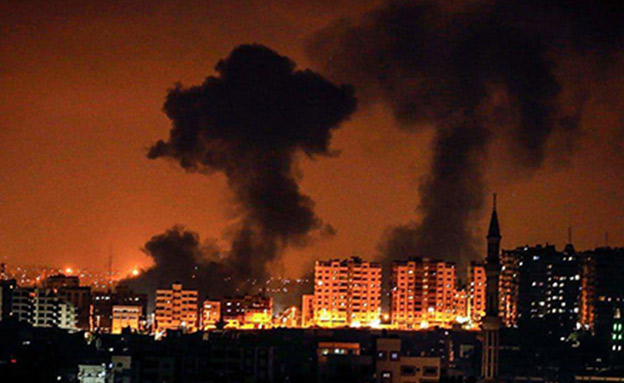 תקיפה בעיר עזה (צילום: חדשות)