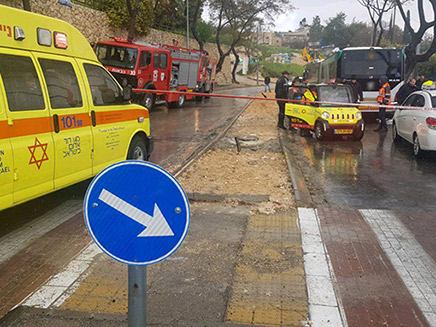 זירת התאונה (צילום: נעם לוי דוברות מד