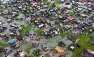 הסופה - והנזק, מהאוויר: צפו (צילום: רויטרס, חדשות)