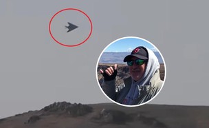 ה-117-F והצלם שתיעד אותו (צילום: Combat Aircraft@YouTube)