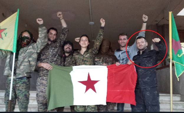 האיטלקי שנהרג בקרב האחרון עם דאעש (צילום: KurdsCampaign@Twitter)