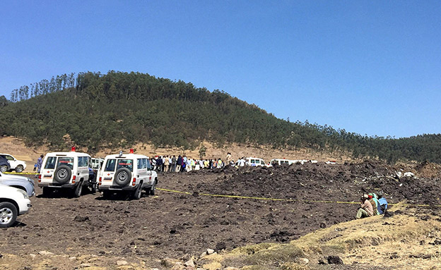זירת ההתרסקות באתיופיה (צילום: רויטרס, חדשות)