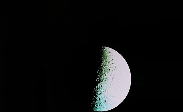 הצד הרחוק של הירח, ממרחק 2,500 ק"מ (צילום: התעשייה האווירית ו-SpaceIL, חדשות)