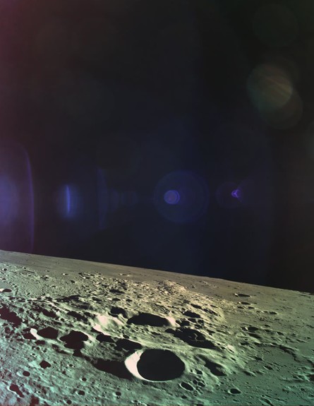 תמונה ראשונה מהירח (צילום: בראשית)
