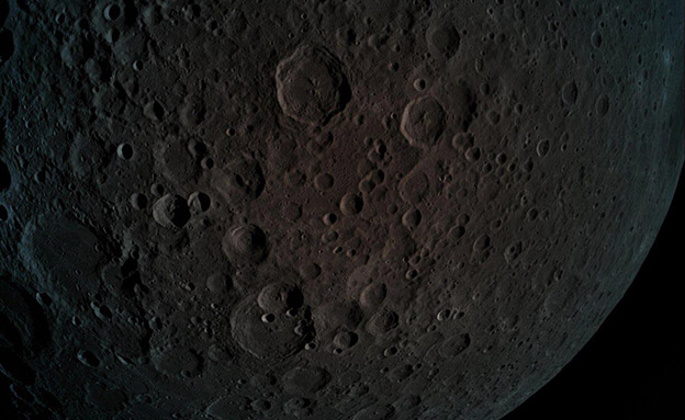 הירח כפי שצילמה "בראשית" (צילום: SpaceIL, חדשות)