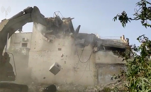 הרס בית המחבל (צילום: דובר צה"ל, חדשות)