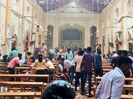 הכנסיה בה התפוצץ המחבל המתאבד (צילום: חדשות)