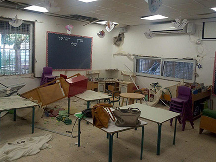 גן הילדים שנפגע בשדרות (צילום: עיריית שדרות, חדשות)