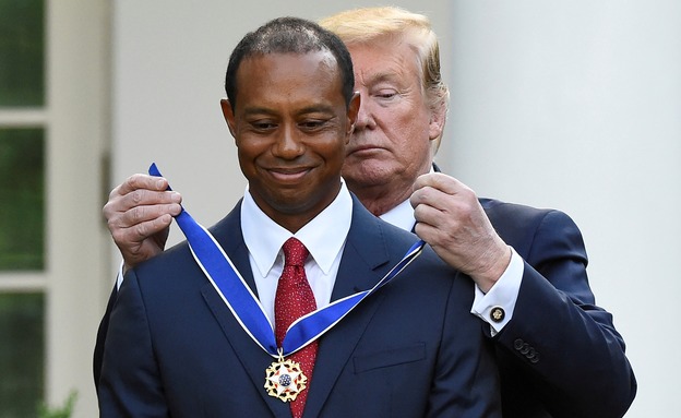 אלוף הגולף זכה במדליה נשיאותית (צילום: רויטרס, חדשות)