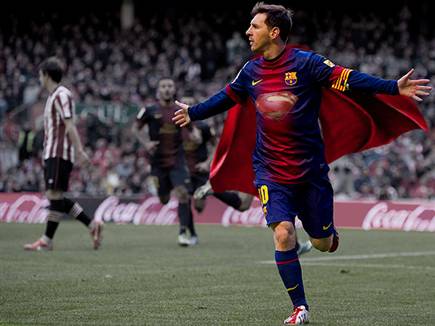 בתפקיד סופרמן. מסי (Gonzalo Arroyo Moreno, Getty) (צילום: ספורט 5)