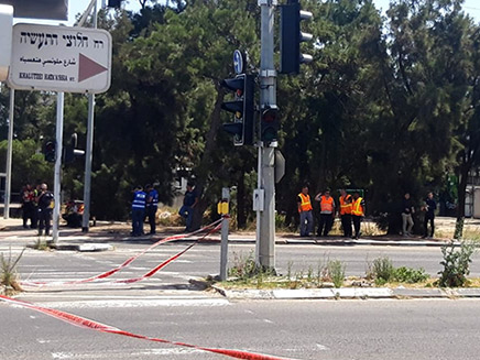 חשד לדליפת גז בצומת חלוצי התעשייה-יגאל ידין בחיפה (צילום: המשרד להגנת הסביבה, חדשות)