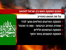 הסכם הפסקת האש בין ישראל לחמאס (צילום: החדשות)