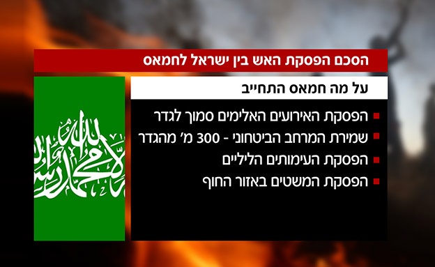 הסכם הפסקת האש בין ישראל לחמאס (צילום: החדשות)